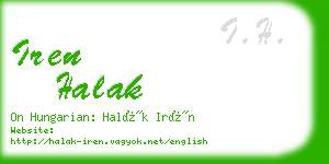 iren halak business card